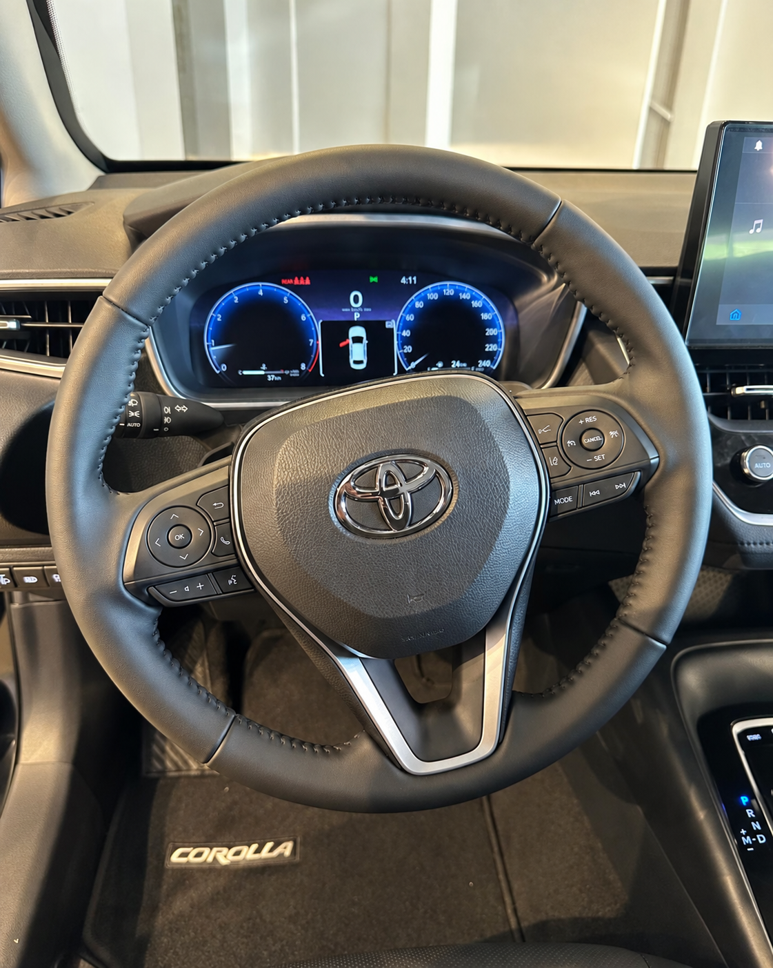 Toyota Corolla blindado da VER BRASÍLIA: volante e painel